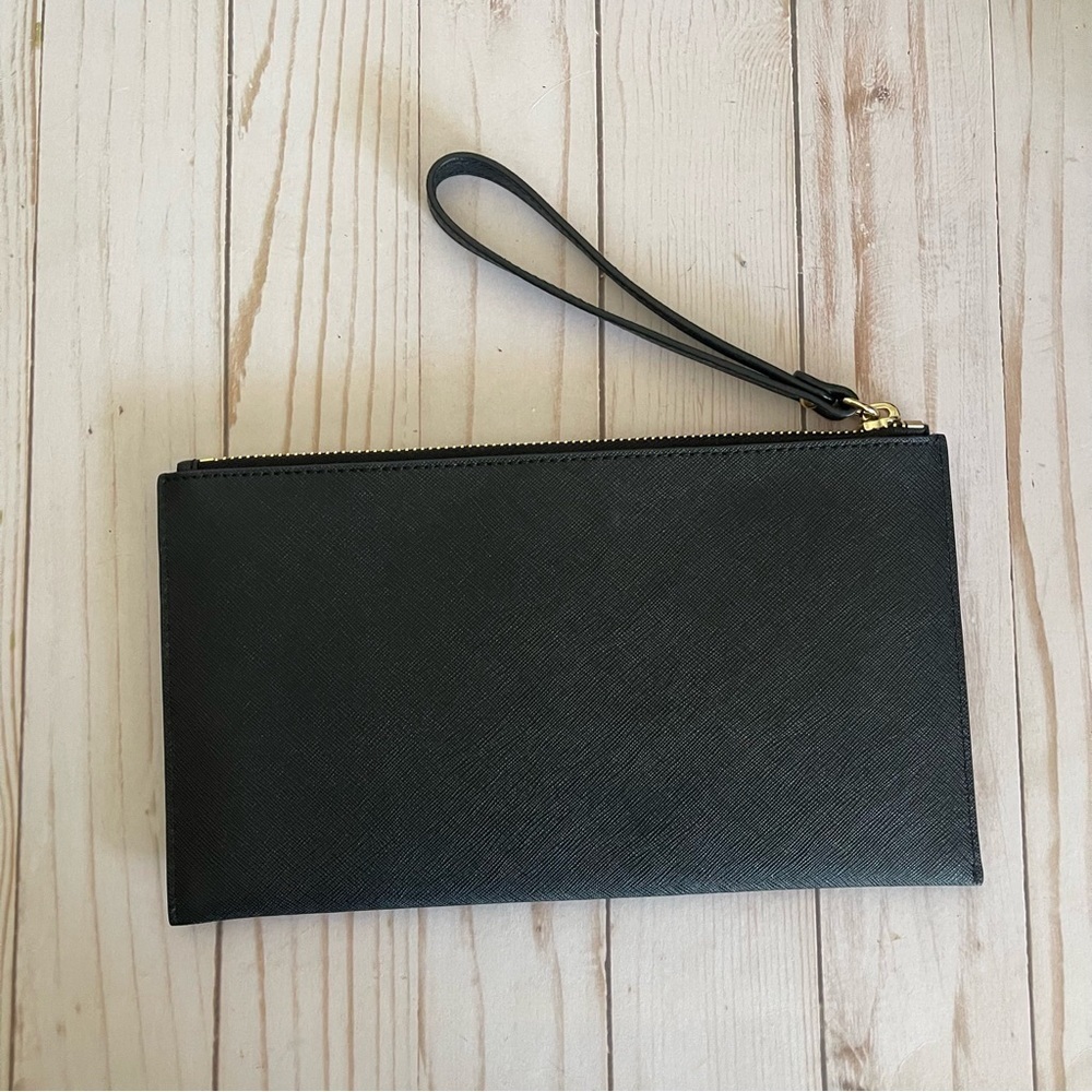 Michael Kors Black London Leather Clutch Wallet Double Decker Bus Card Holders - Picture 2 of 5